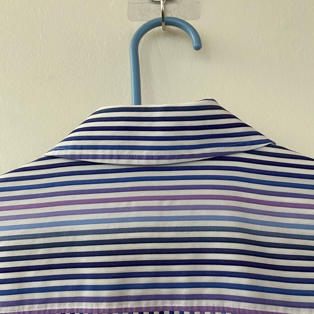 Blue Striped Women's Top - Picture 3 of 4